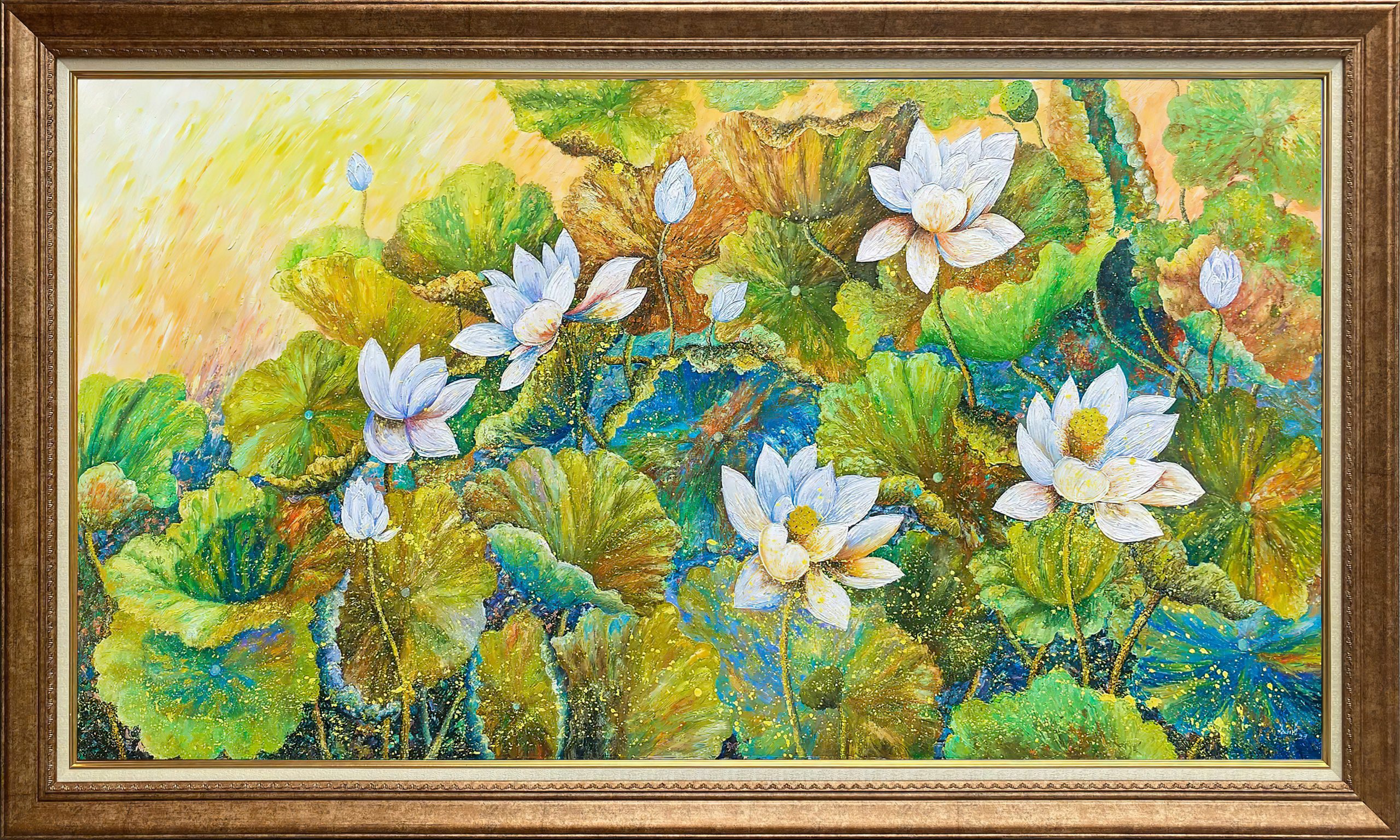 Tranh Sơn Dầu Hoa Sen
