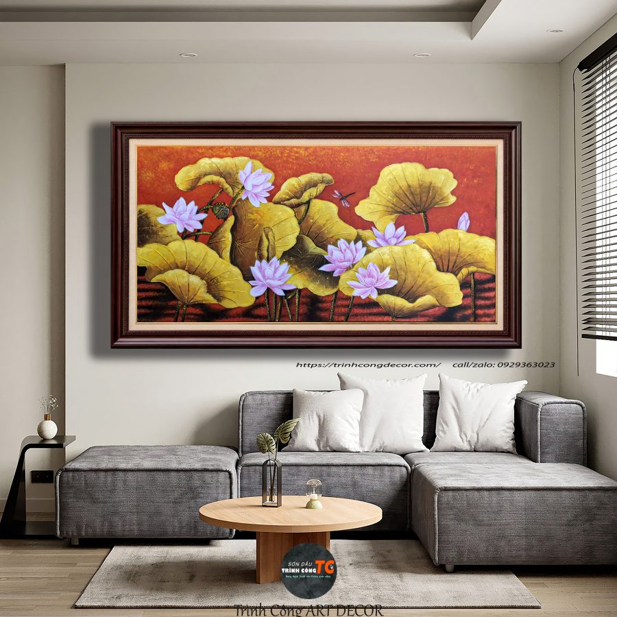 Tranh sơn dầu Liên Hoa Vượng Phát SDTC198