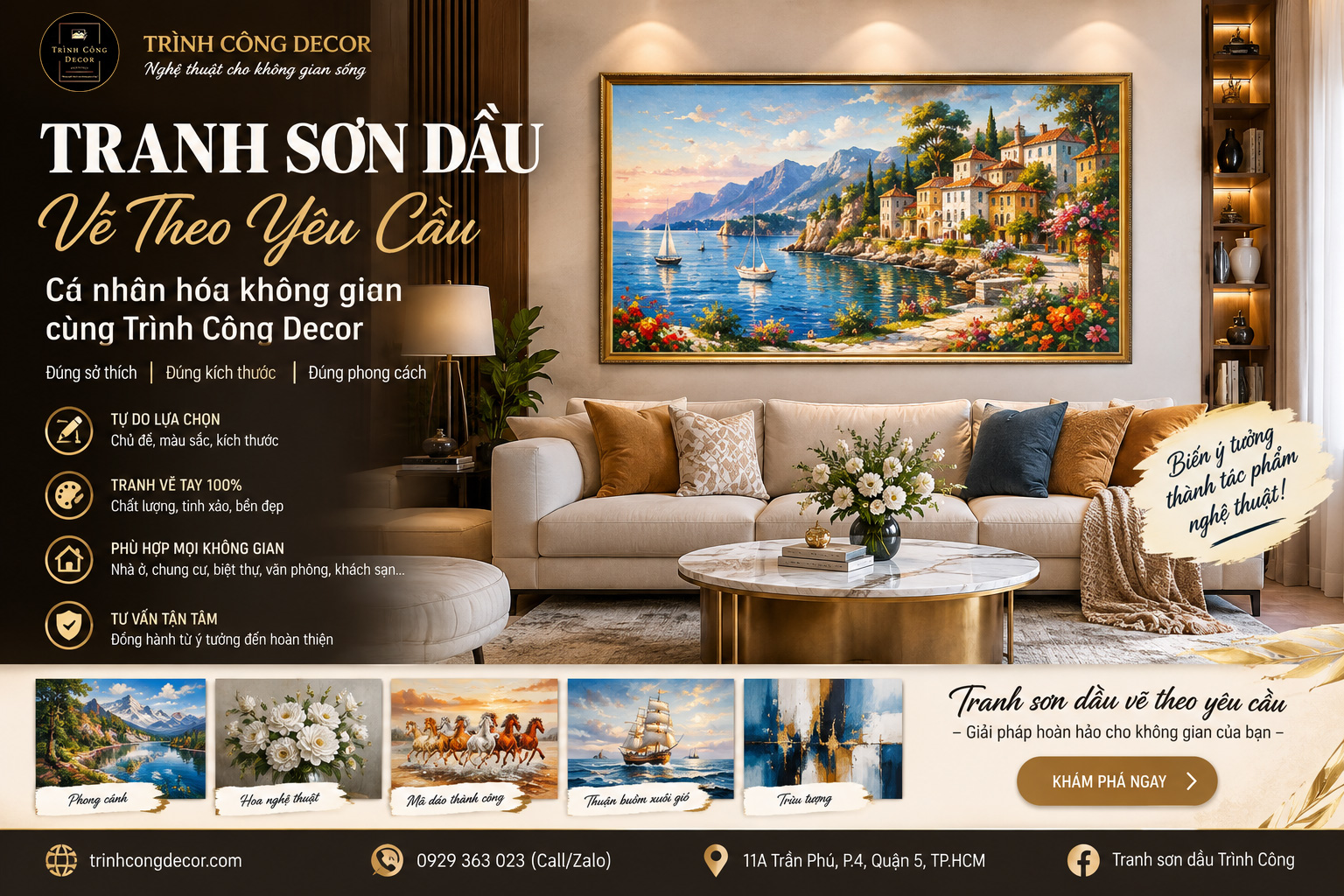 Tranh sơn dầu vẽ theo yêu cầu